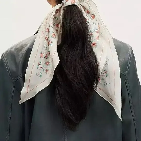 NWT Coach Bundle Georgia Satchel Bag CR156 Leather Bluebell & Cq722 Silk Scarf - Picture 7 of 12